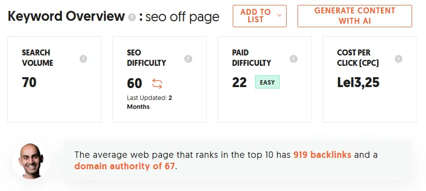 SEO off page cautari