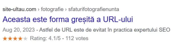 URL gresit