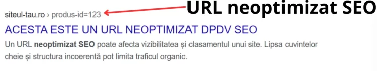 URL neoptimizat SEO